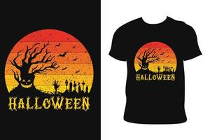 Halloween maglietta design. Halloween maglietta. Halloween maglietta gratuito vettore. vettore