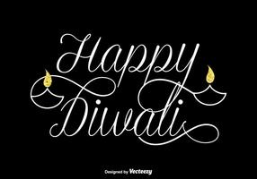 Iscrizione di diwali felice vettoriale gratis