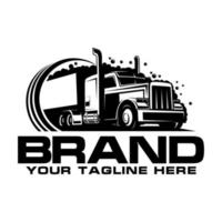 autotrasporti logo - camion trailer logo vettore