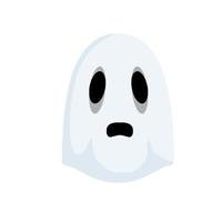 fantasma. divertente volante spirito.il Halloween elemento. bianca carino carattere. icona di Morte. piatto cartone animato illustrazione vettore