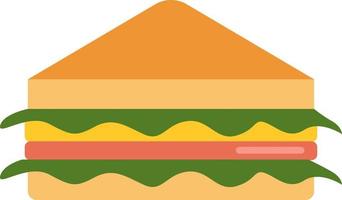 triangolo Sandwich, illustrazione, vettore su bianca sfondo.