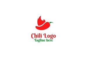 piatto Pepe chili logo design vettore illustrazione