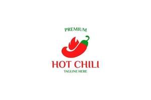 piatto Pepe chili logo design vettore illustrazione