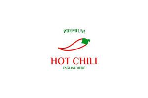 piatto Pepe chili logo design vettore illustrazione