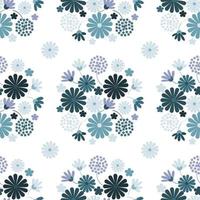 pastello blu margherita petalo primavera fiore fiorire vettore senza soluzione di continuità modello, astratto flora illustrazione disegno su bianca sfondo per moda tessuto tessile stampa, sfondo e carta involucro