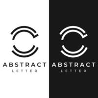 creativo design astratto modello elemento iniziale lettera c monogramma o moderno geometria. elegante, minimalista e moderno lettera c. logo per attività commerciale, attività commerciale e azienda carte. vettore