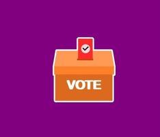 votazione scrutinio scatola per voto icona vettore
