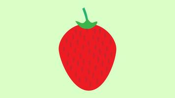 fragole su un' verde sfondo, vettore illustrazione. delizioso dolce bacca. naturale agricoltura. agricoltura. rosso fragole per composte e dolci