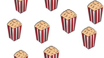 vettore illustrazione con mano disegnato modello Popcorn benna. cinema merenda. mano disegnato veloce cibo. film tempo