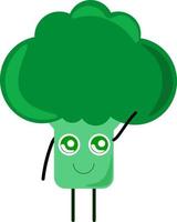 verde broccoli, illustrazione, vettore su bianca sfondo.