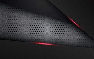 astratto leggero rosso nero spazio telaio disposizione design Tech triangolo concetto grigio argento cerchio struttura sfondo. eps10 vettore