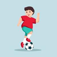 ragazzo calcio giocatore personaggio design illustrazione vettore