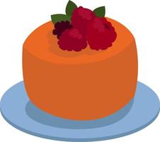 arancia torta, illustrazione, vettore su bianca sfondo