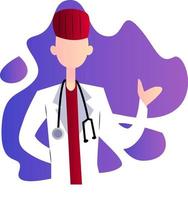 maschio medico minimalista vettore occupazione illustrazione su un' bianca sfondo