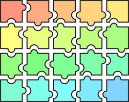 colorato puzzle, illustrazione, su un' bianca sfondo. vettore