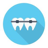 illustrazione vettoriale dei denti su uno sfondo. simboli di qualità premium. icone vettoriali per il concetto e la progettazione grafica.