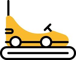 giallo paraurti macchina, illustrazione, vettore su un' bianca sfondo.