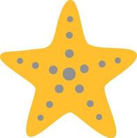 giallo stella marina, illustrazione, vettore su un' bianca sfondo.