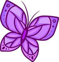 viola farfalla , illustrazione, vettore su bianca sfondo