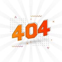 404 numero vettore font alfabeto. numero 404 con decorativo elemento azione vettore