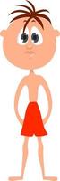 uomo nel arancia pugili, illustrazione, vettore su bianca sfondo