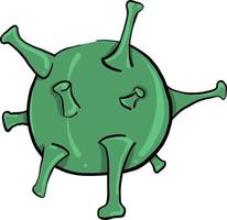 verde coronavirus, illustrazione, vettore su bianca sfondo