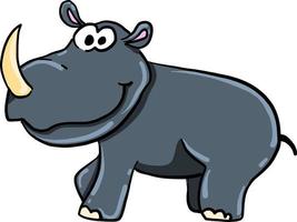 rinoceronte animale, illustrazione, vettore su bianca sfondo