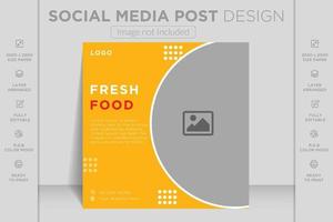 cibo menù e ristorante piatto design Facebook sociale media bandiera inviare modello vettore