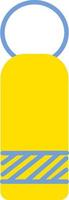 giallo bagno asciugamano, illustrazione, vettore su un' bianca sfondo.
