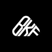 bkf lettera logo creativo design con vettore grafico, bkf semplice e moderno logo nel il giro triangolo forma.