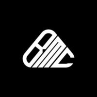 bmc lettera logo creativo design con vettore grafico, bmc semplice e moderno logo nel il giro triangolo forma.