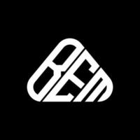 bem lettera logo creativo design con vettore grafico, bem semplice e moderno logo nel il giro triangolo forma.