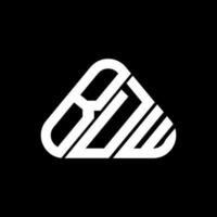 bdw lettera logo creativo design con vettore grafico, bdw semplice e moderno logo nel il giro triangolo forma.