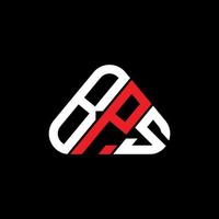 bps lettera logo creativo design con vettore grafico, bps semplice e moderno logo nel il giro triangolo forma.