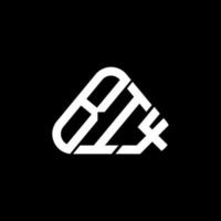 bix lettera logo creativo design con vettore grafico, bix semplice e moderno logo nel il giro triangolo forma.