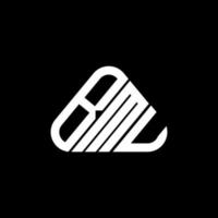 bm lettera logo creativo design con vettore grafico, bm semplice e moderno logo nel il giro triangolo forma.