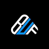 buffa lettera logo creativo design con vettore grafico, buffa semplice e moderno logo nel il giro triangolo forma.
