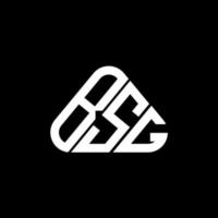 bsg lettera logo creativo design con vettore grafico, bsg semplice e moderno logo nel il giro triangolo forma.