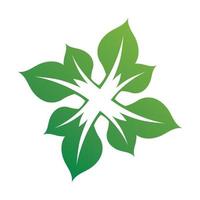 foglia verde ornamento design e simbolo vettore modello