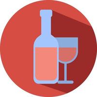 rosa vino versato nel un' bicchiere, illustrazione, vettore su bianca sfondo.