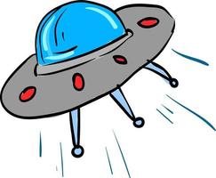 ufo clipart, vettore o colore illustrazione.