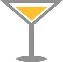 giallo cocktail, illustrazione, vettore su un' bianca sfondo.