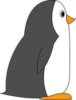 piccolo pinguino, illustrazione, vettore su bianca sfondo.