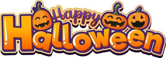 contento Halloween font logo vettore