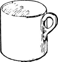 tazza boccale caffè Vintage ▾ illustrazione vettore