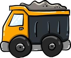 arancia camion, illustrazione, vettore su bianca sfondo