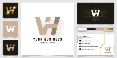 lettera vh o VIH monogramma logo con attività commerciale carta design vettore