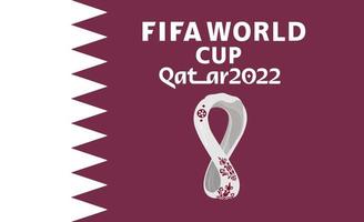 bandiera su il tema di mondo campionato nel Qatar 2022 vettore