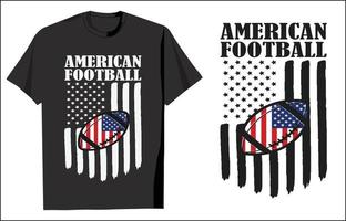 design della maglietta di football americano vettore