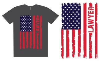 Stati Uniti d'America avvocato t camicia design vettore